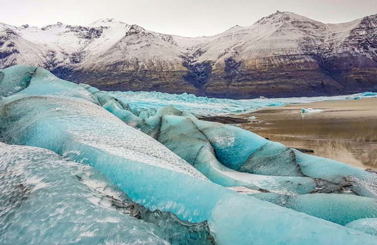 Iceland glacier hiking in December