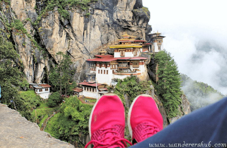 Chilling in front of Tiger's Nest Bhutan