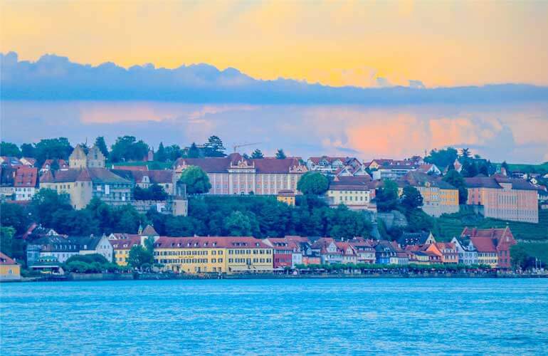 sunset lake constance germany
