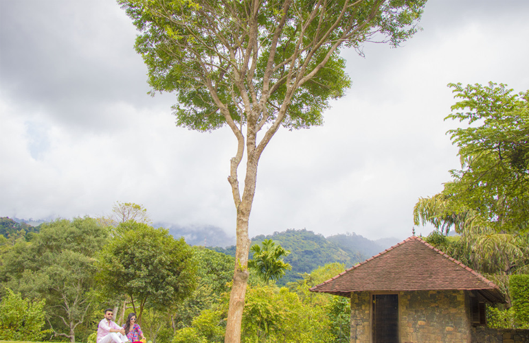 breakfast under tree at Living Heritage Koslanda Sri Lanka