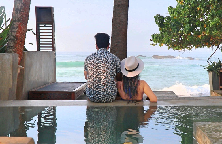 poolside Skinny Beach House Galle