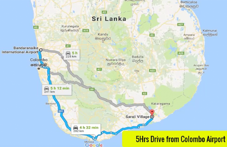 How to reach Saraii village srilanka