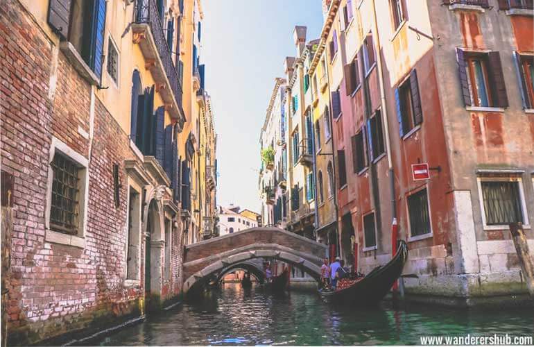 Colorful Venice buildings