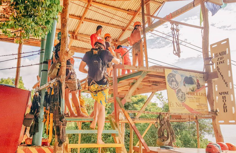 Las cabanas El Nido zipline