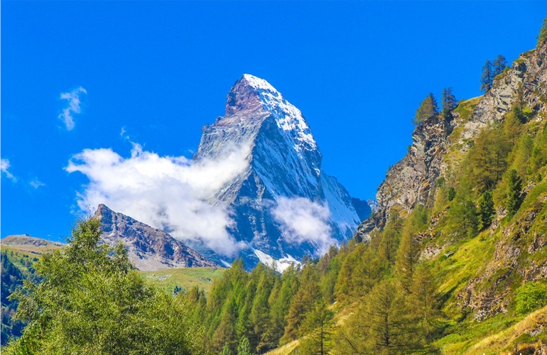 the Matterhorn mountain in Zermatt