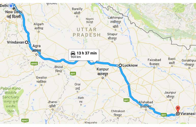 Delhi to Varanasi