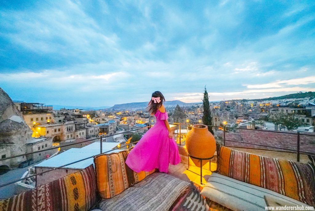 Prettiest sunrise from Sultan Caves Hotel in Cappadocia